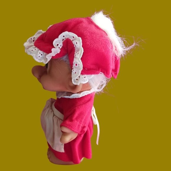 Vintage Russ Troll Doll Mrs. Claus Christmas 1991 "6" Inches Tall red/wht - Picture 6 of 7